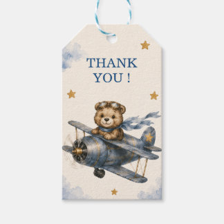 Personalised Aeroplane First Birthday Favour Tag |