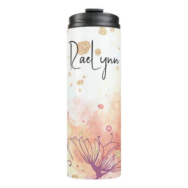 Personalised Aesthetic Background Thermal Tumbler (Front)
