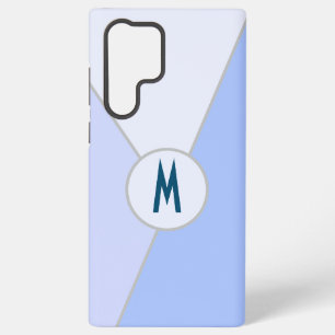 Personalised Aesthetic Pastel Blue Monogram Samsung Galaxy Case