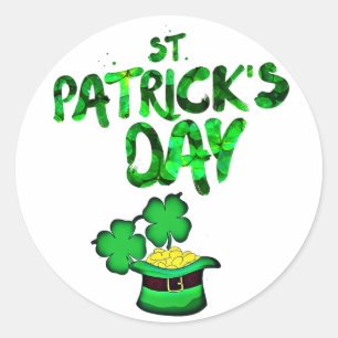 Personalised Aesthetic St. Patrick's Day Vsco Classic Round Sticker