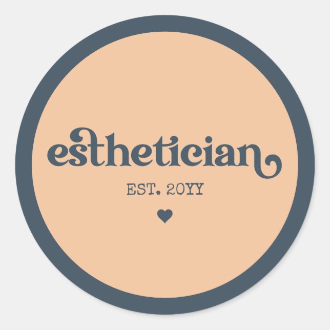 Personalised Aesthetician Cosmetologist Beautician Classic Round Sticker (Front)