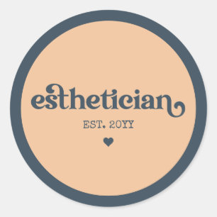 Personalised Aesthetician Cosmetologist Beautician Classic Round Sticker
