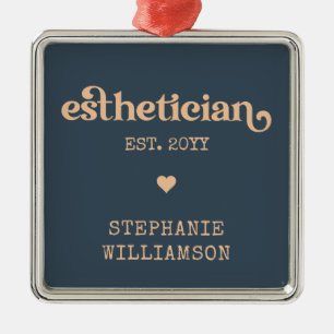 Personalised Aesthetician Cosmetologist Beautician Metal Tree Decoration