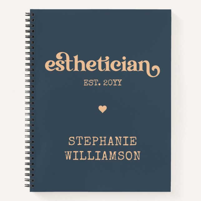 Personalised Aesthetician Cosmetologist Beautician Notebook (Front)