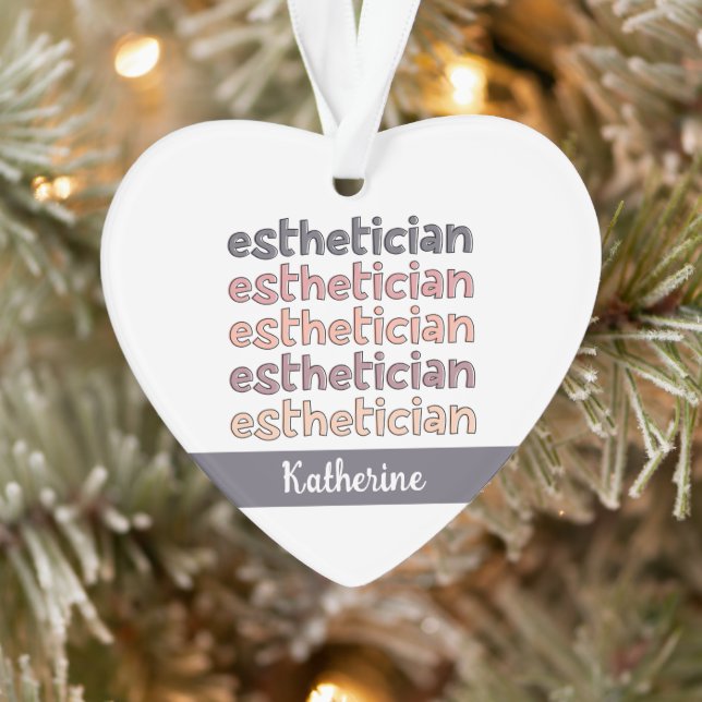 Personalised Aesthetician Cosmetologist Beautician Ornament (Tree)