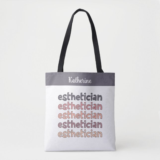 Personalised Aesthetician Cosmetologist Beautician Tote Bag (Front)