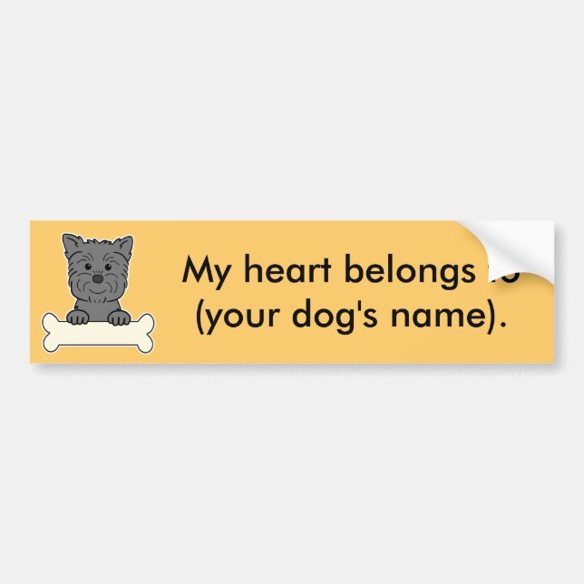 Personalised Affenpinscher Bumper Sticker (Front)