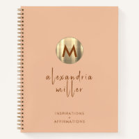 Personalised Affirmation Journal Peach
