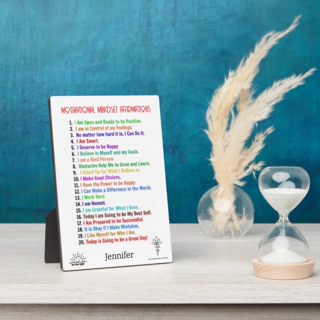 Personalised Affirmations Plaque (Side)