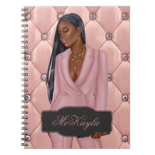 Personalised African-American CEO Boss Woman Notebook