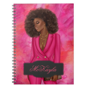 Personalised African-American CEO Boss Woman Notebook