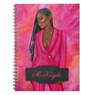 Personalised African-American CEO Boss Woman Notebook