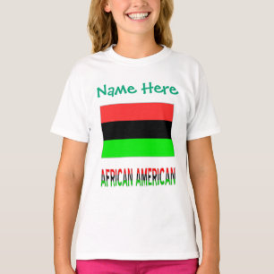 Personalised African American Flag Girls’ T-Shirt