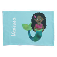 Personalised African American Mermaid Faux Foil