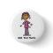 Personalised African American  Nurse  Button