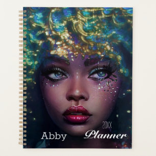 Personalised African American Woman Planner