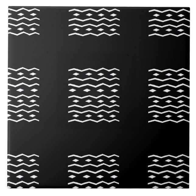 Personalised, African art, Ethnic pattern Tile (Front)