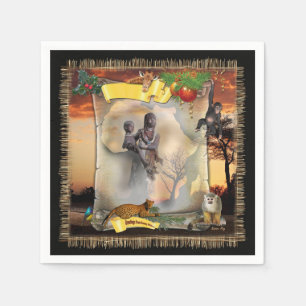 Personalised African design Square  Napkin