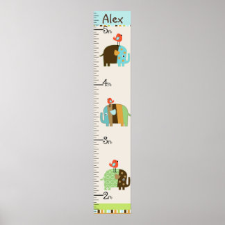 Personalised African Elephants Growth Chart