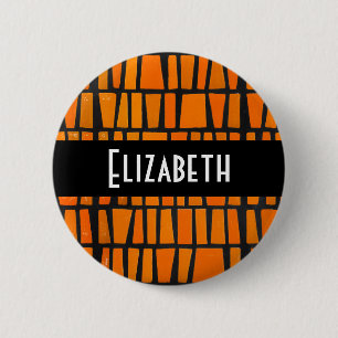 Personalised african tribal pattern 6 cm round badge