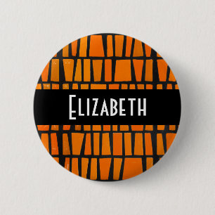 Personalised african tribal pattern 6 cm round badge