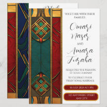 Personalised Afrocentric Wedding Invitation