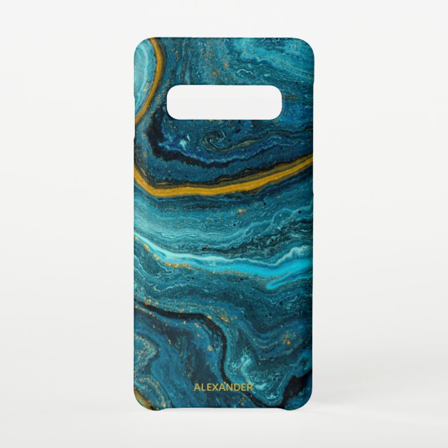 Personalised Agate Handwritten Name Trendy Modern Samsung Galaxy Case (Back)