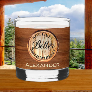 Personalised Age Gets Better With Whiskey Birthday Whiskey Glass