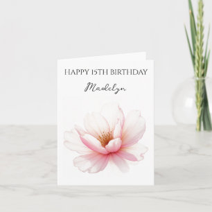 Personalised Age Name Cherry Blossom Birthday Card