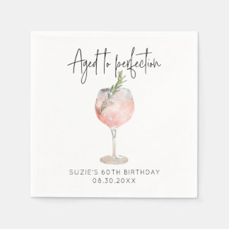 Personalised Aged to Perfection Birthday Napkin