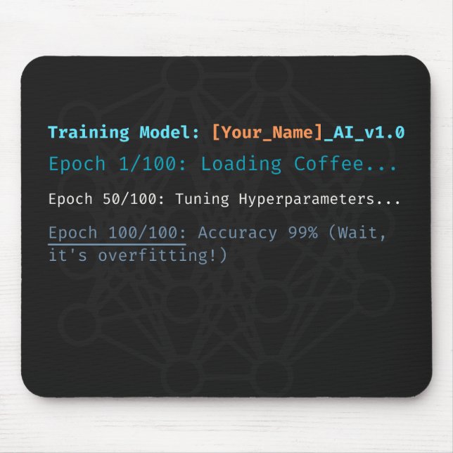 Personalised AI Model Training Developer Mouse Pad (Front)