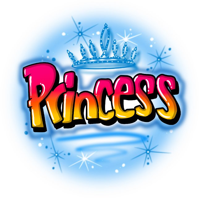 Personalised Airbrush princess design T-Shirt (Creator Uploaded)