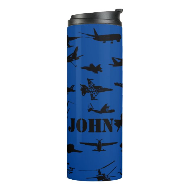 Personalised Aircrafts Thermal Tumbler (Rotated Left)