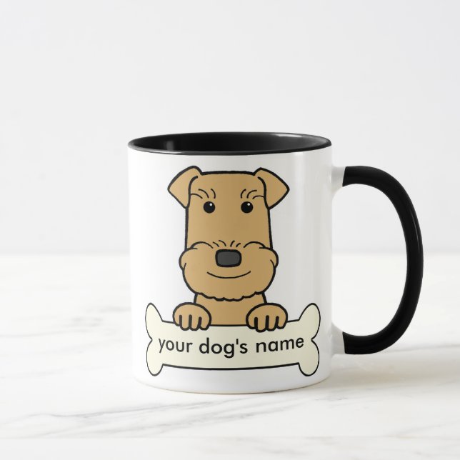 Personalised Airedale Mug (Right)