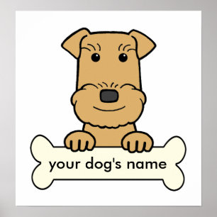 Personalised Airedale Poster