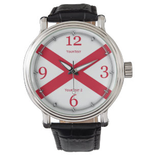 Personalised Alabama State Flag Watch Design