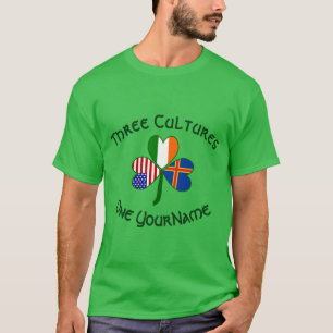 Personalised Åland Ireland USA Shamrock Men's T-Shirt