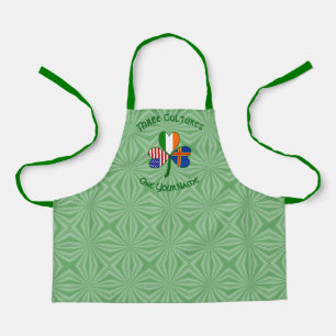 Personalised Åland Islands Shamrock Print Apron