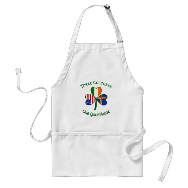 Personalised Åland Islands Shamrock Standard Apron (Front)