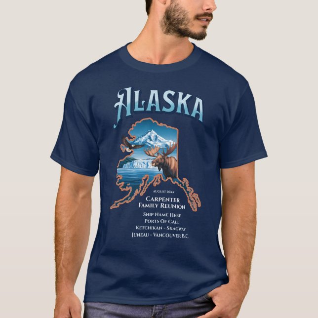 Personalised Alaska Cruise Vacation Reunion  T-Shirt (Front)