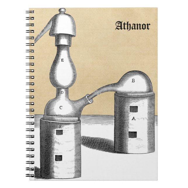 Personalised Alchemy Furnace and Alembic Flask Notebook (Front)