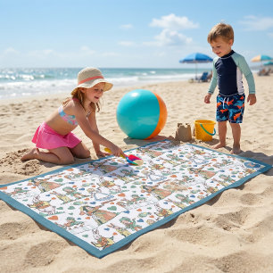 Personalised Alice in Wonderland Custom Monogram Beach Towel
