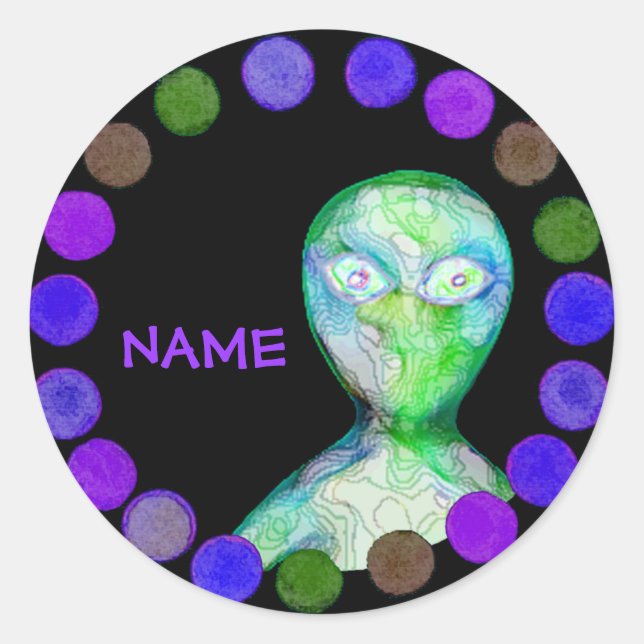 Personalised aLiEn Sticker (Front)