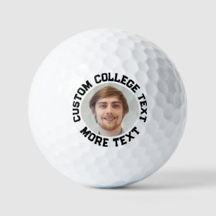 Personalised All College Text Photo Golf Balls