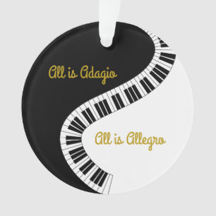 Personalised All is Adagio, All is Allegro Piano Ornament