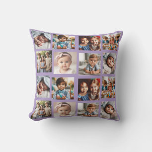 Personalised All Occasion 16 Photo Family Collage Cushion