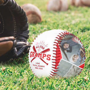 Personalised “All Star Gramps” Red Baseball