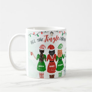 Personalised All the Jingle Ladies Bestie Holiday Coffee Mug