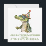 Personalised Alligator Birthday Card Son Grandson<br><div class="desc">Personalised Alligator Birthday Card Edit all text to meet your needs</div>