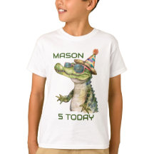 Personalised Alligator Birthday T-shirt Wild Party